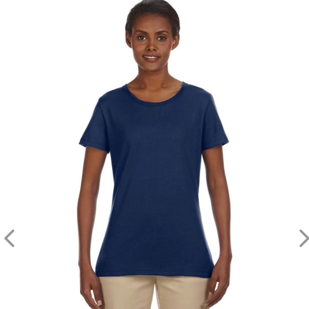 Jerzees Blue Fitted Short Sleeve T-Shirt Sz S